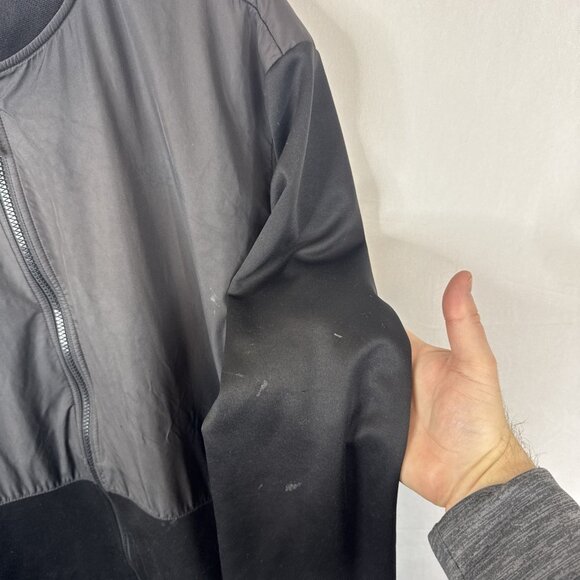 The North Face Men’s XXL Full Zip Hybrid Jacket Black Bomber Style - Picture 3 of 8